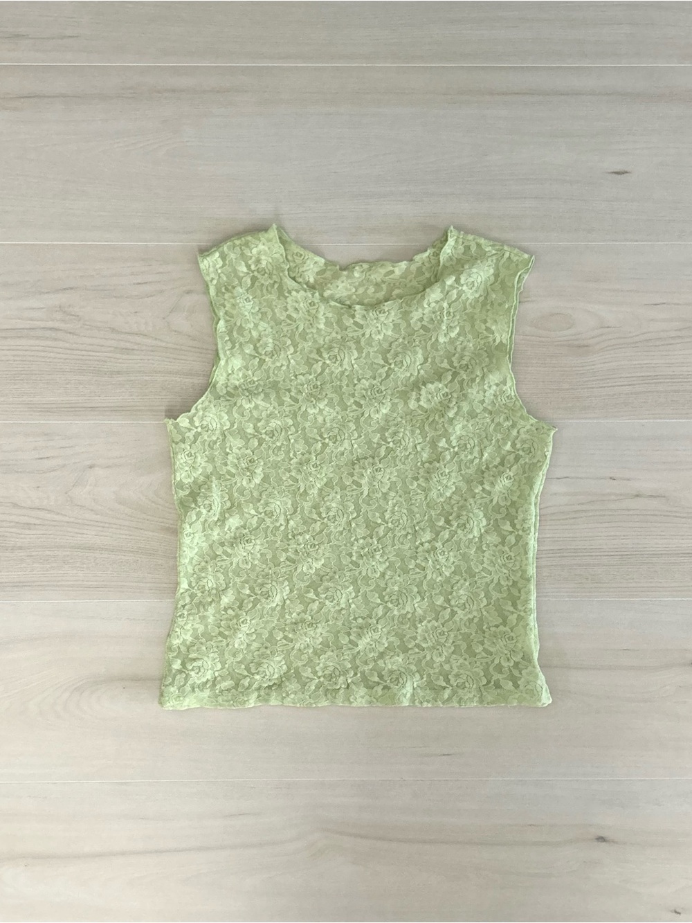 green lace high neck hanky panky tank